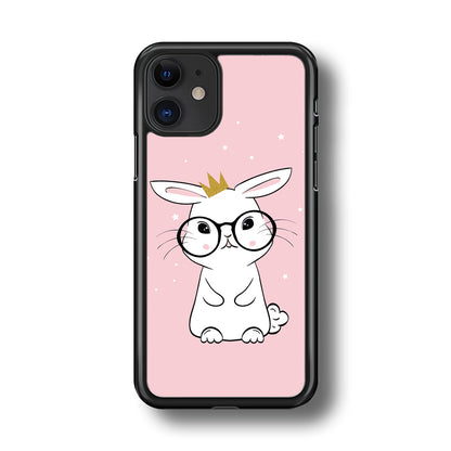 Rabbit Eyeglasses King iPhone 11 Case