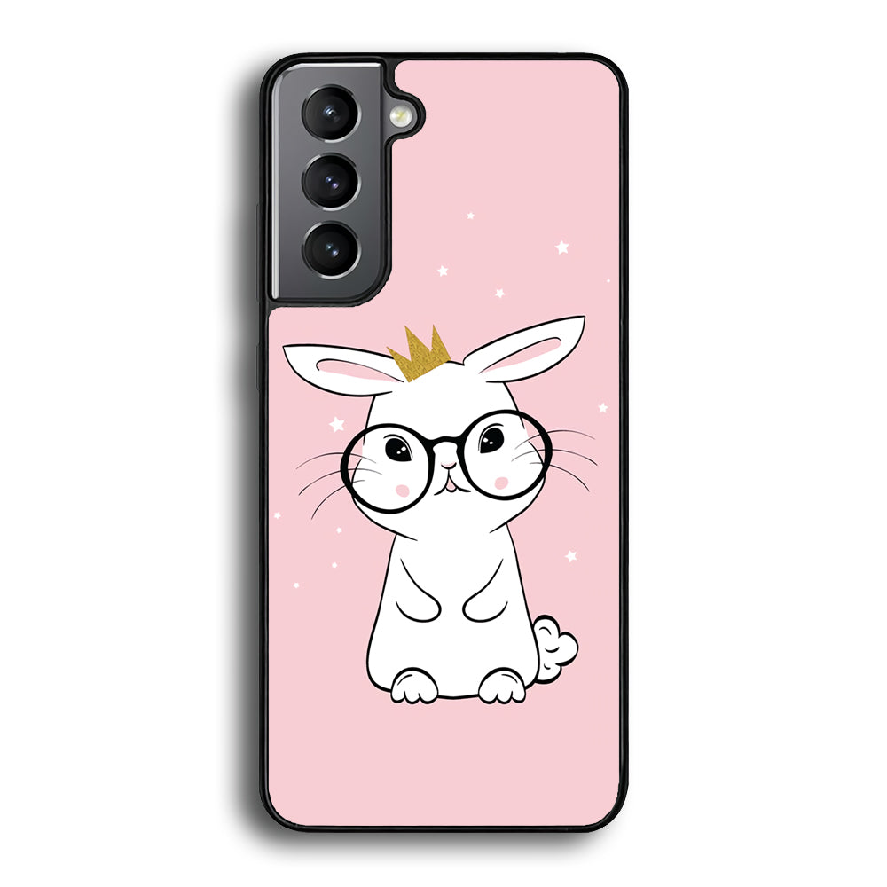 Rabbit Eyeglasses King Samsung Galaxy S21 Plus Case
