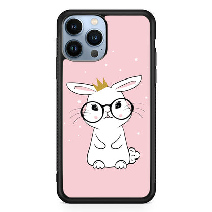 Rabbit Eyeglasses King iPhone 13 Pro Case