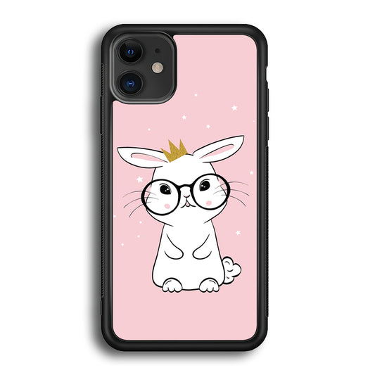 Rabbit Eyeglasses King iPhone 12 Case