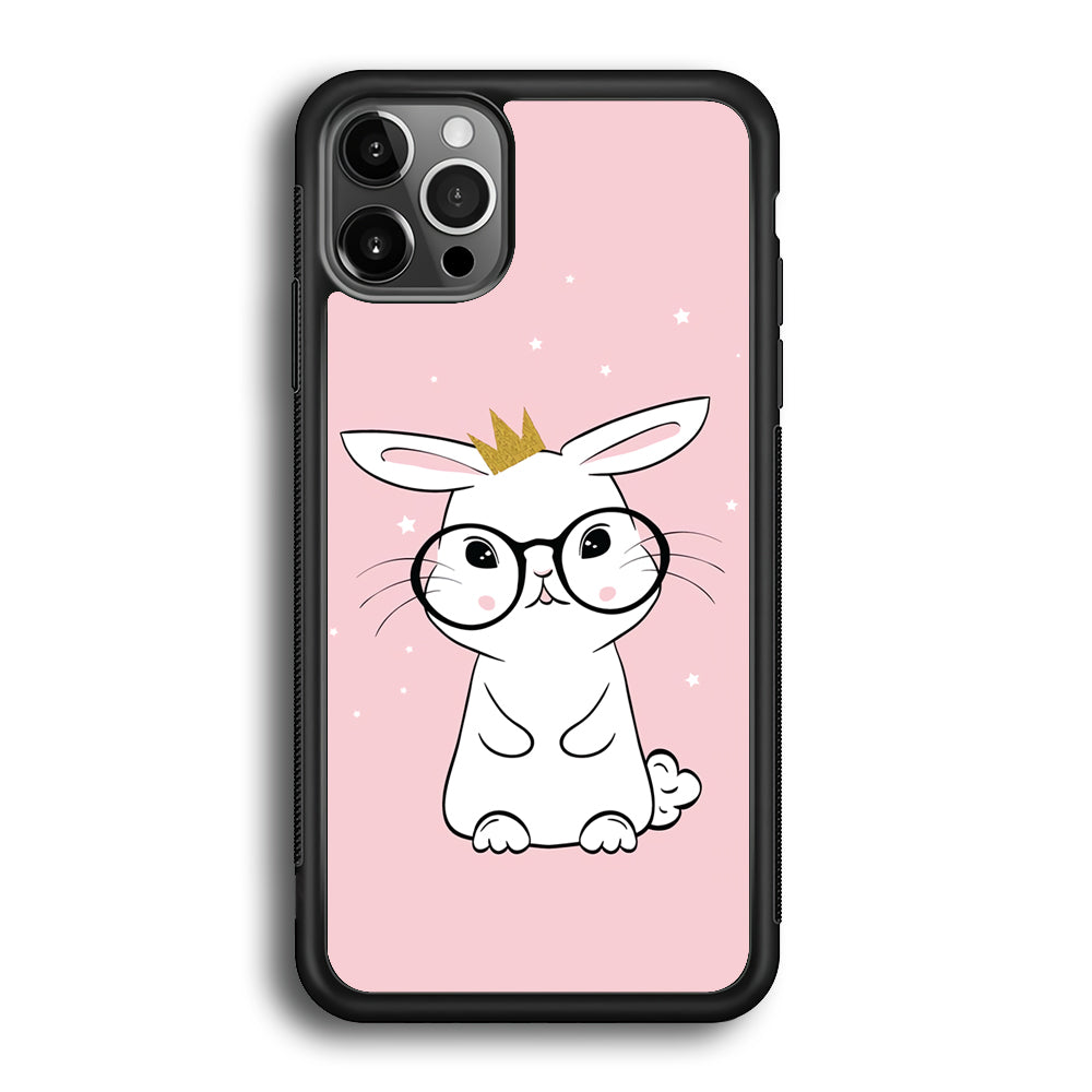 Rabbit Eyeglasses King iPhone 12 Pro Case