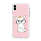 Rabbit Eyeglasses King iPhone Xs Case
