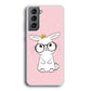 Rabbit Eyeglasses King Samsung Galaxy S21 Case