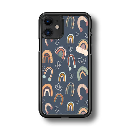 Rainbow Aesthetic Navy  iPhone 11 Case