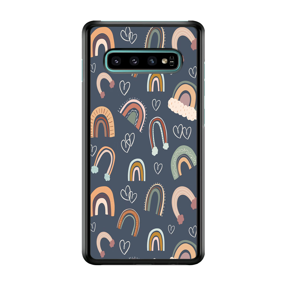 Rainbow Aesthetic Navy Samsung Galaxy S10 Plus Case