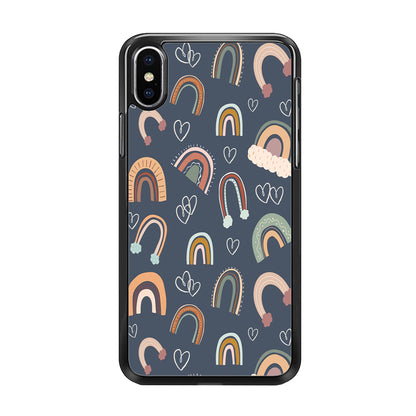 Rainbow Aesthetic Navy iPhone Xs Case