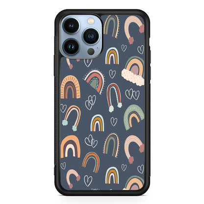 Rainbow Aesthetic Navy iPhone 13 Pro Case