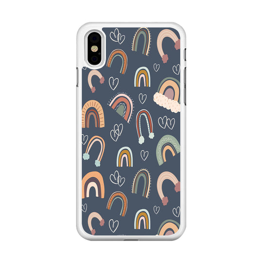 Rainbow Aesthetic Navy iPhone Xs Case