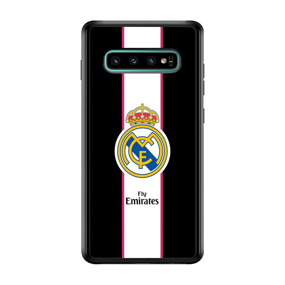 Real Madrid Stripe and Black Samsung Galaxy S10 Plus Case