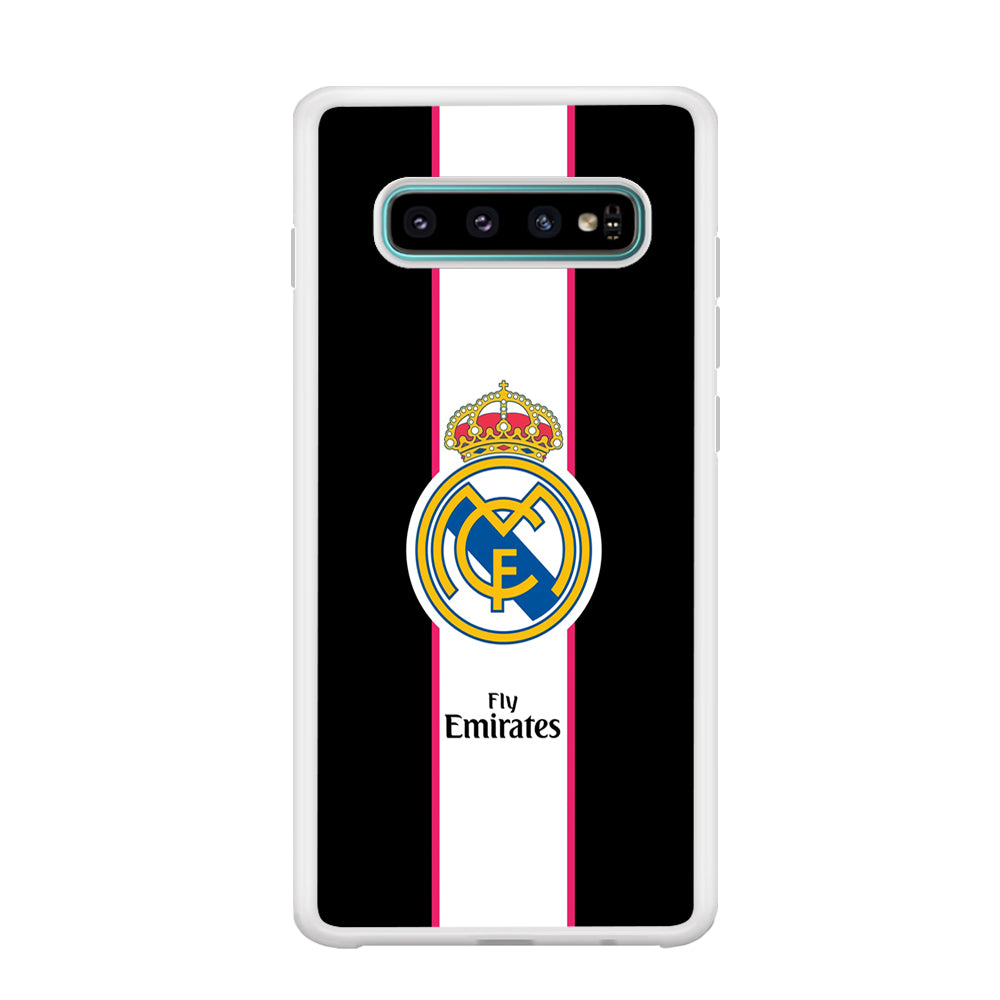 Real Madrid Stripe and Black Samsung Galaxy S10 Plus Case
