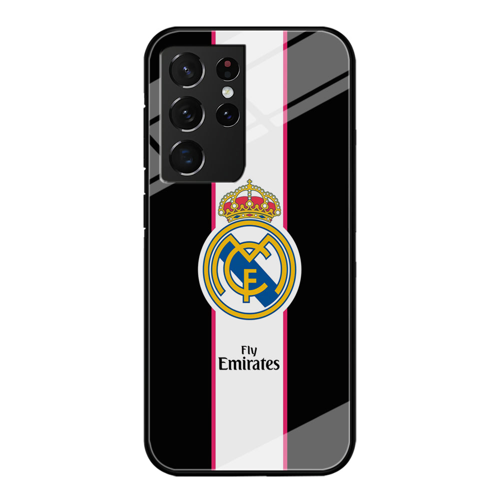 Real Madrid Stripe and Black Samsung Galaxy S21 Ultra Case