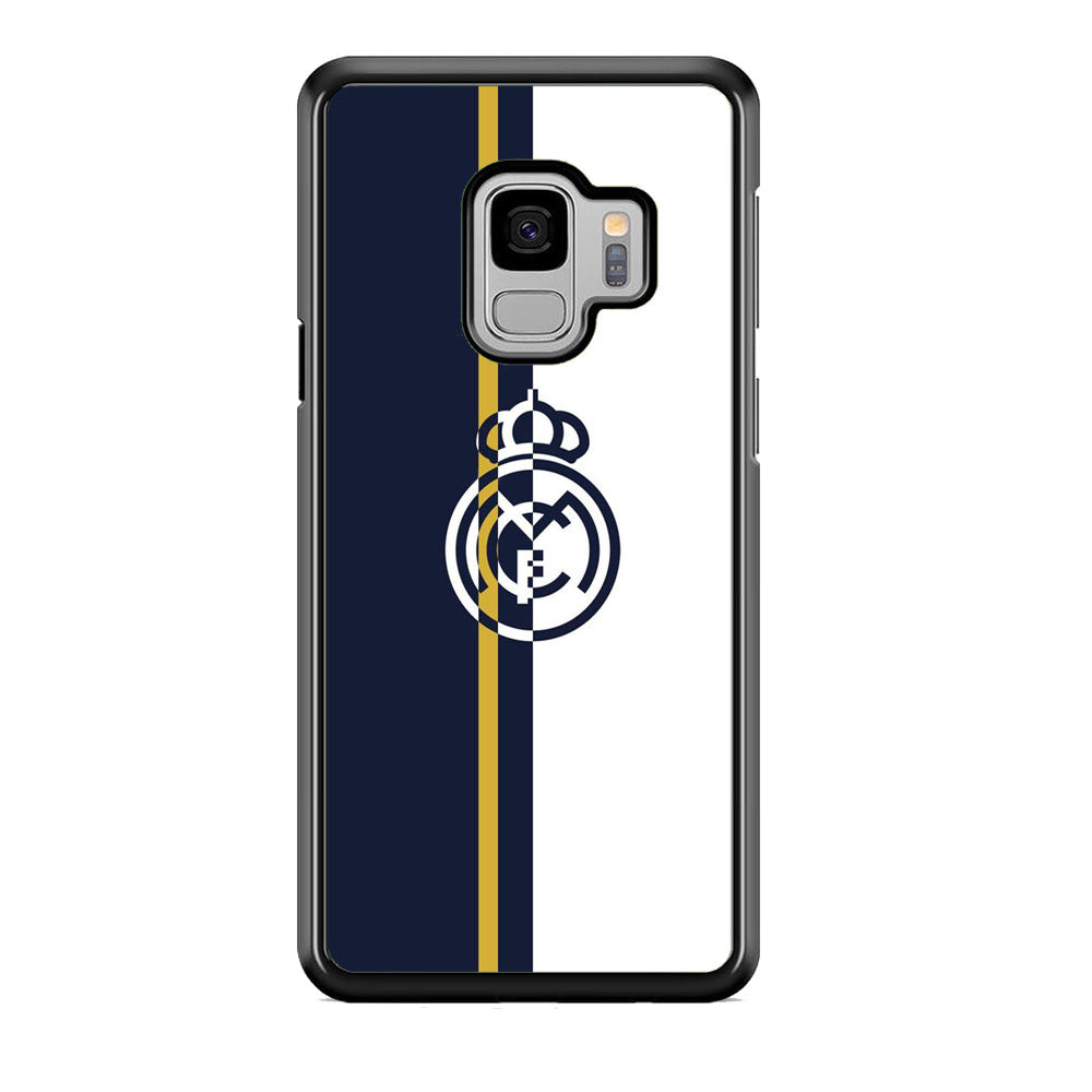 Real Mardrid Blue White Stripe Gold Samsung Galaxy S9 Case