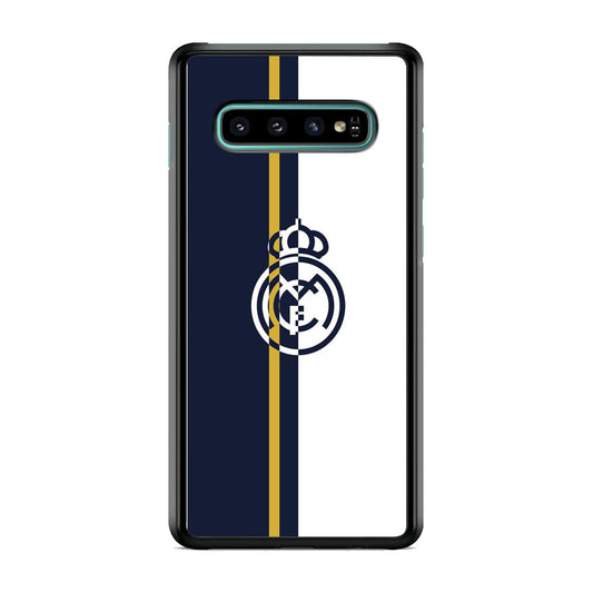 Real Mardrid Blue White Stripe Gold Samsung Galaxy S10 Plus Case