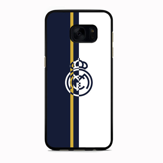 Real Mardrid Blue White Stripe Gold Samsung Galaxy S7 Case