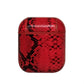 Skin Animal Snake PU Leather Protective Case Cover For Apple Airpods