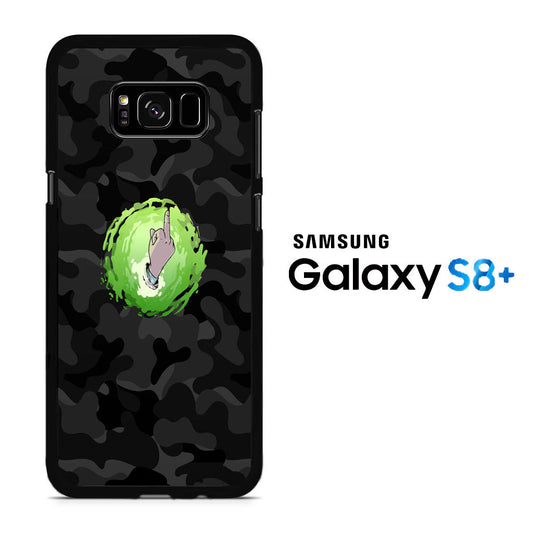 Rick And Morty Middle Finger Camo Samsung Galaxy S8 Plus Case