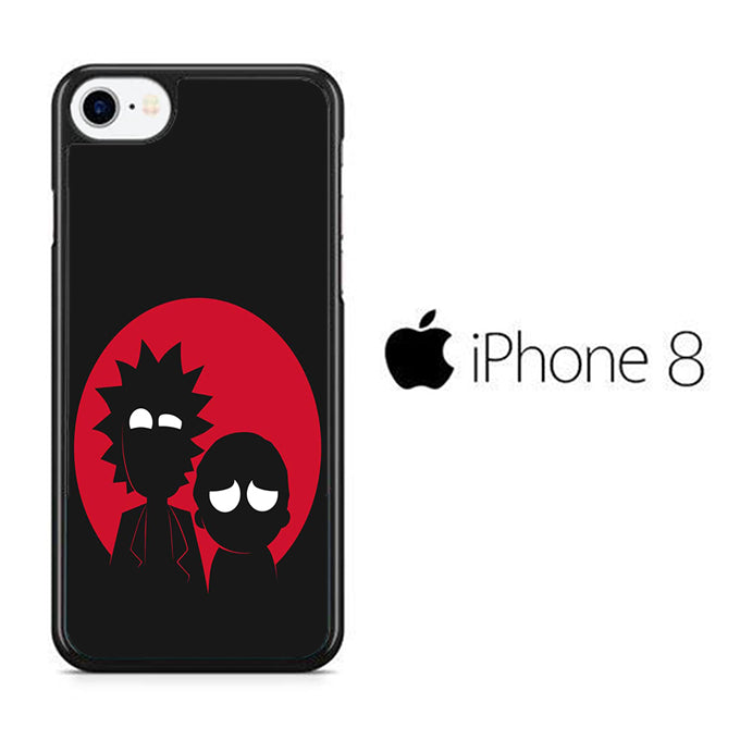 Rick and Morty Black Red iPhone 8 Case