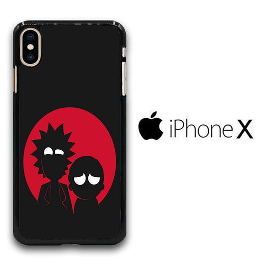 Rick and Morty Black Red iPhone X Case - ezzyst