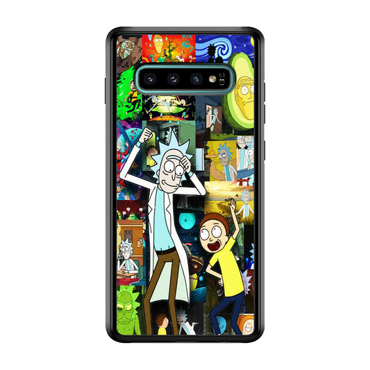 Rick and Morty Dance In Collage Samsung Galaxy S10 Plus Case