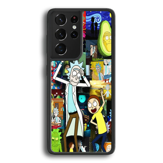 Rick and Morty Dance In Collage Samsung Galaxy S21 Ultra Case