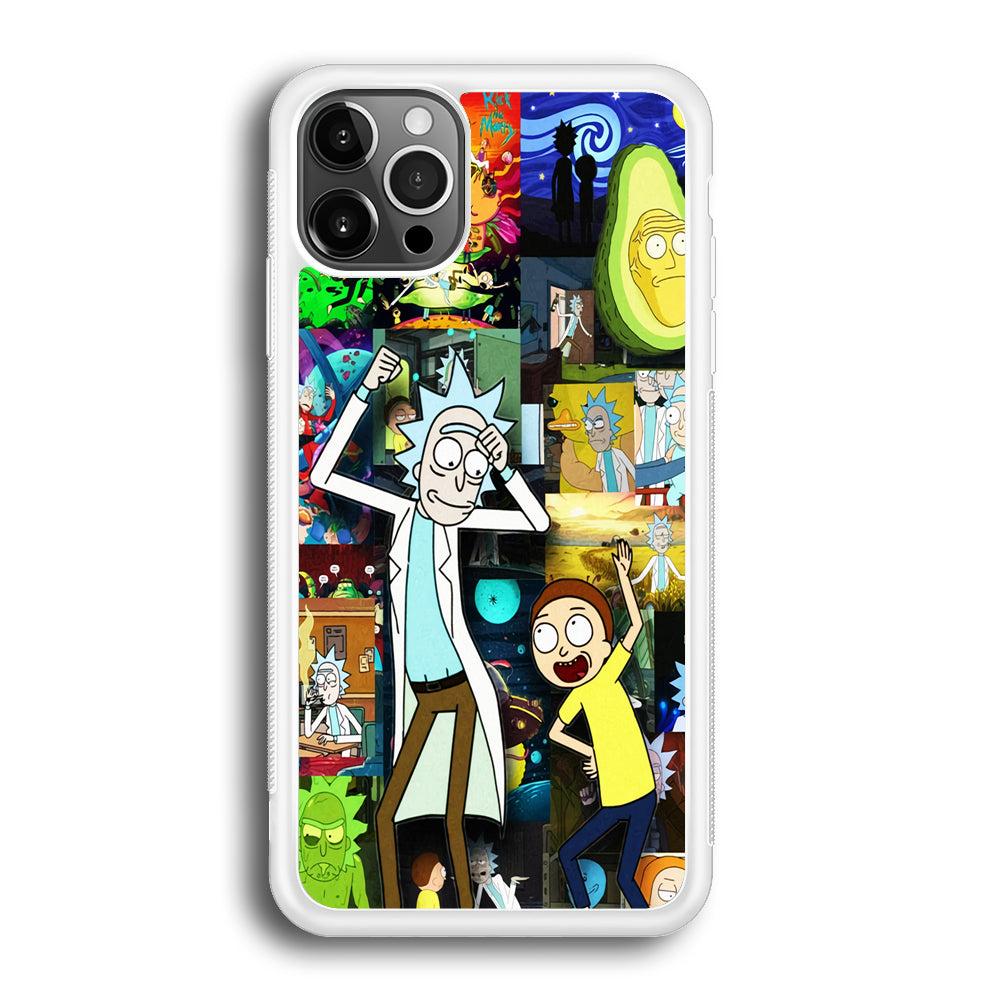 Rick and Morty Dance In Collage iPhone 12 Pro Case