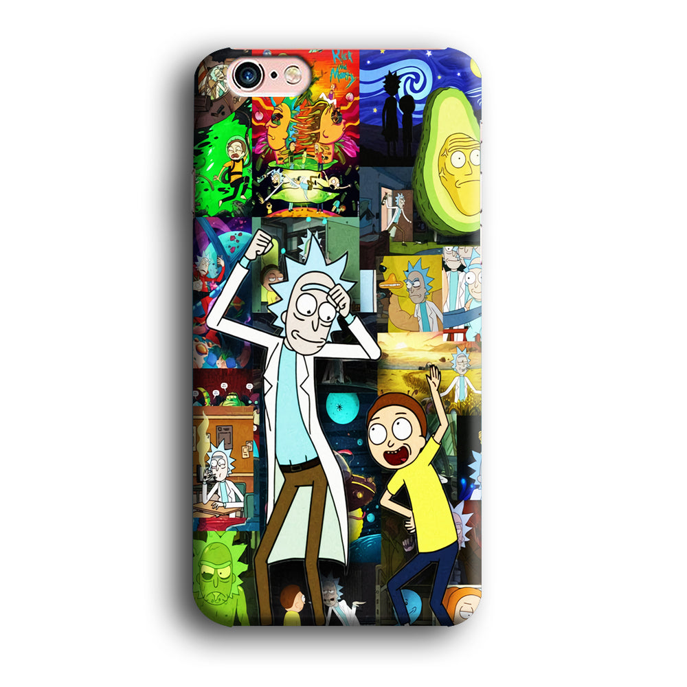Rick and Morty Dance In Collage iPhone 6 Plus | 6s Plus Case