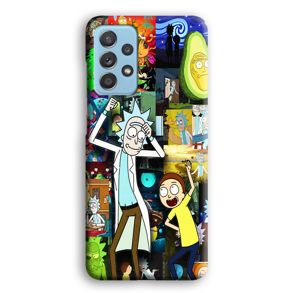 Rick and Morty Dance In Collage Samsung Galaxy A52 Case