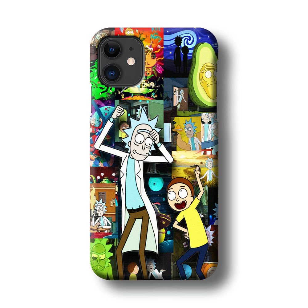 Rick and Morty Dance In Collage iPhone 11 Case