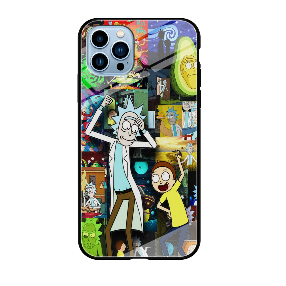 Rick and Morty Dance In Collage iPhone 12 Pro Case