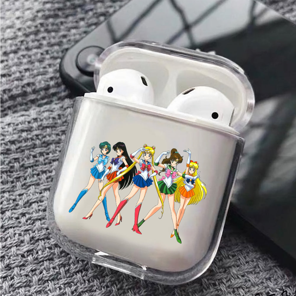 Sailor Moon Team Protective Clear Case Cover For Apple Airpods