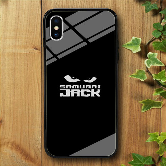 Samurai Jack Black iPhone X Tempered Glass Case