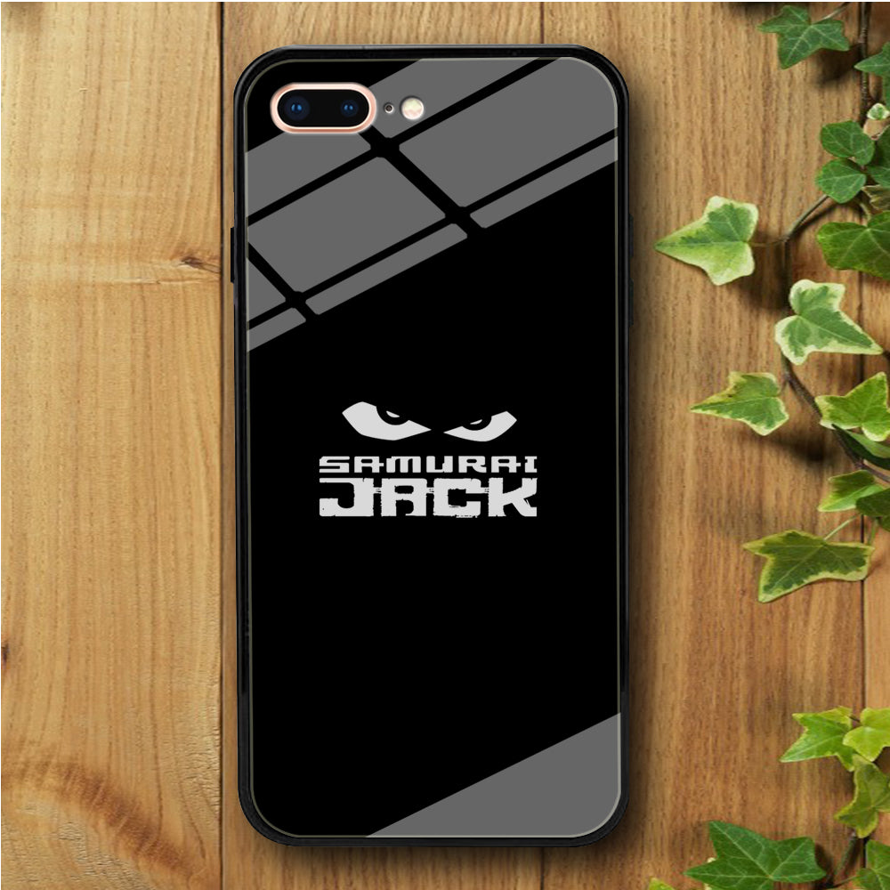 Samurai Jack Black iPhone 8 Plus Tempered Glass Case