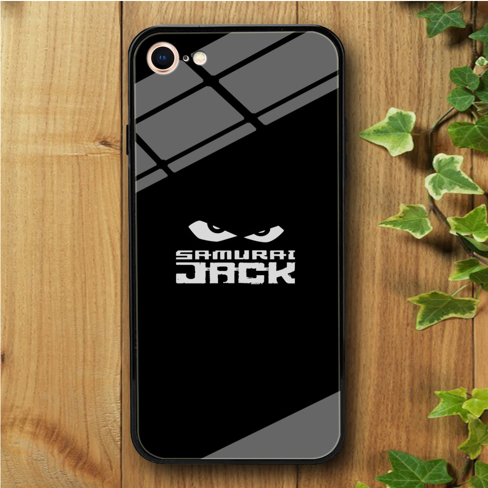Samurai Jack Black iPhone 8 Tempered Glass Case