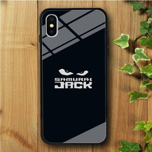 Samurai Jack Navy Blue iPhone X Tempered Glass Case