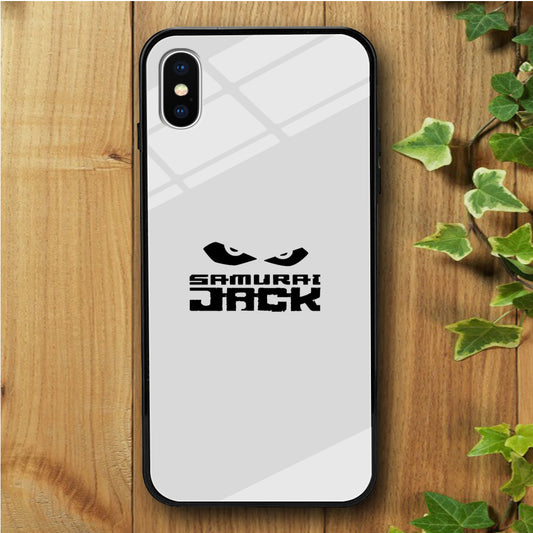 Samurai Jack White iPhone X Tempered Glass Case