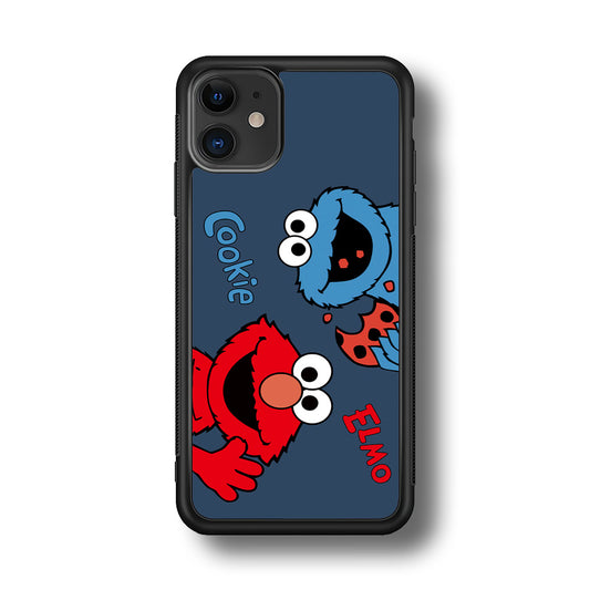 Sesame Street Cookie and Elmo Navy iPhone 11 Case