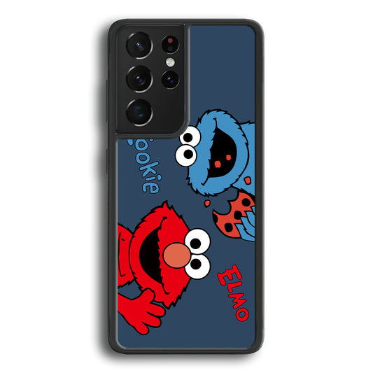 Sesame Street Cookie and Elmo Navy Samsung Galaxy S21 Ultra Case