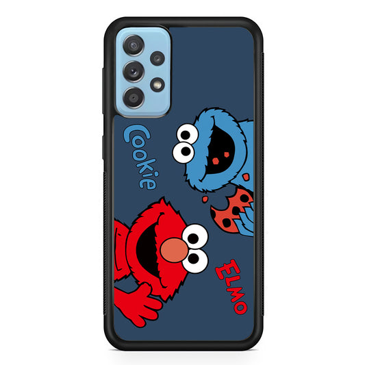 Sesame Street Cookie and Elmo Navy Samsung Galaxy A52 Case