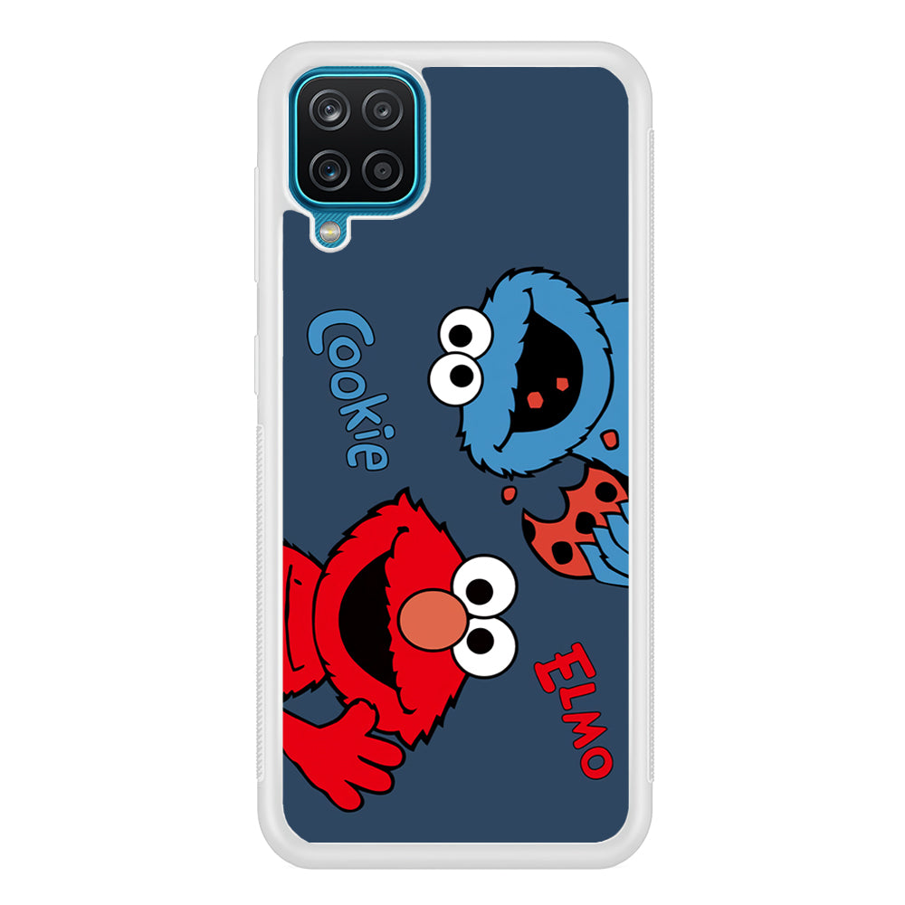 Sesame Street Cookie and Elmo Navy Samsung Galaxy A12 Case