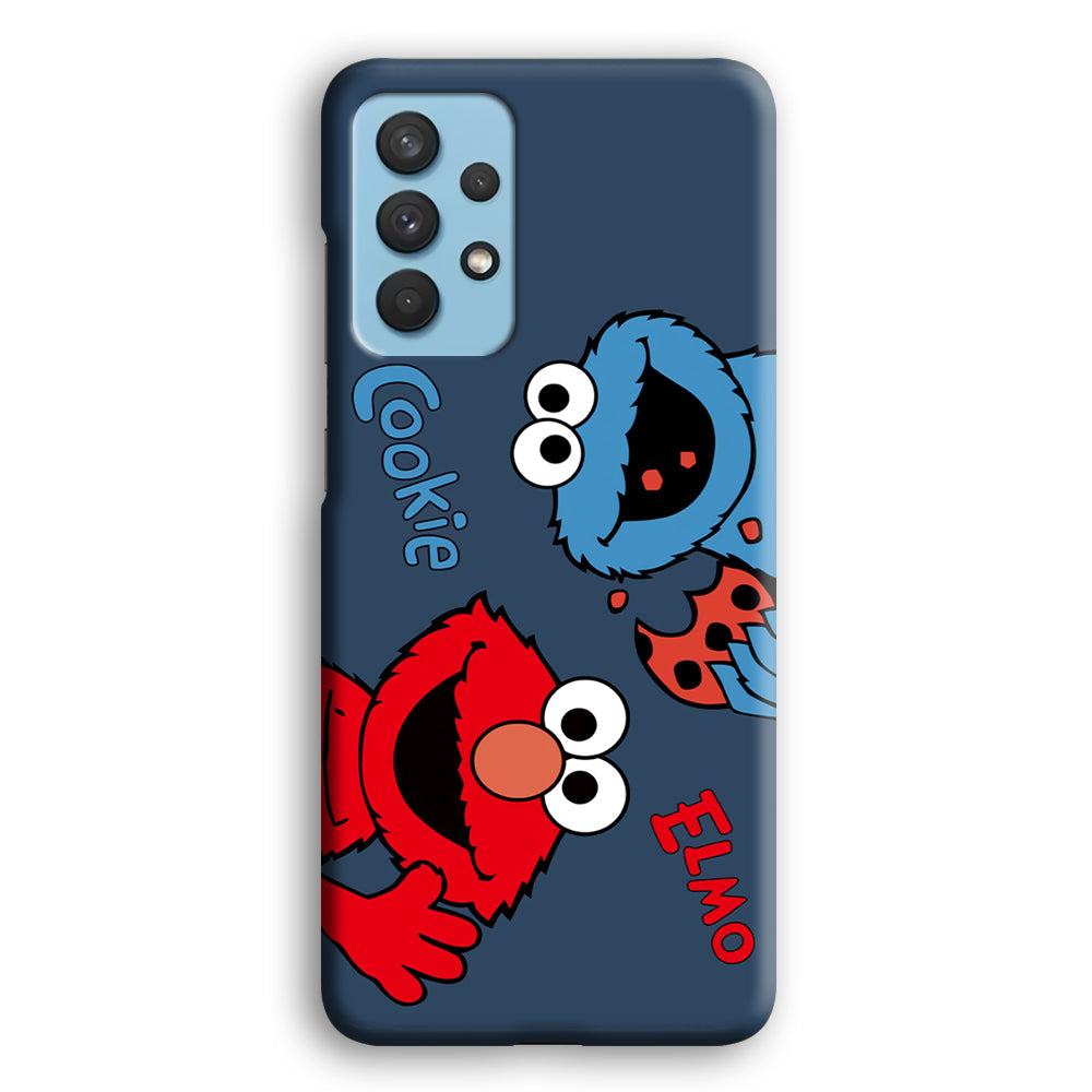 Sesame Street Cookie and Elmo Navy Samsung Galaxy A32 Case