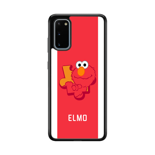 Sesame Street Elmo Stripe White Samsung Galaxy S20 Case