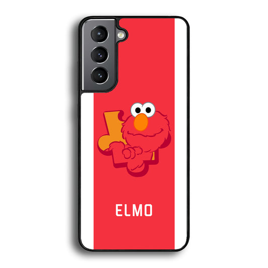 Sesame Street Elmo Stripe White Samsung Galaxy S21 Case