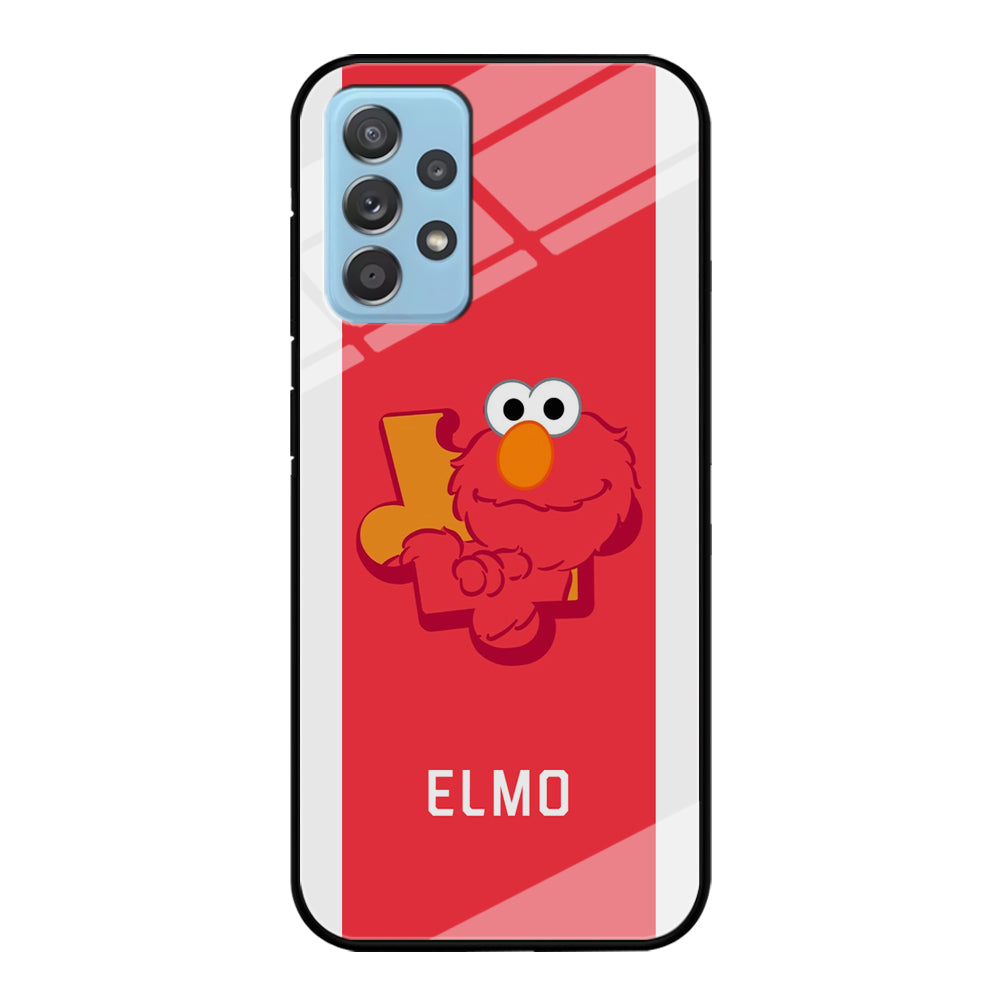 Sesame Street Elmo Stripe White Samsung Galaxy A52 Case