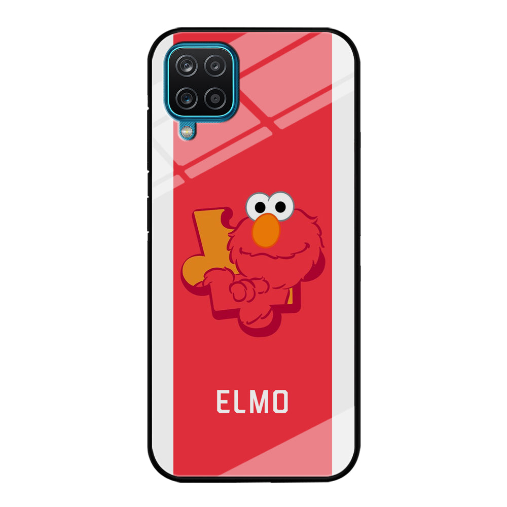 Sesame Street Elmo Stripe White Samsung Galaxy A12 Case