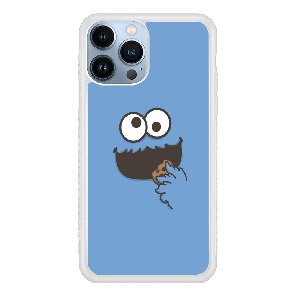 Sesame Street Emoji Blue Eating Cookies iPhone 13 Pro Case