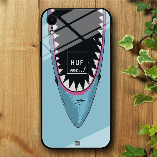 Shark Huf Me iPhone XR Tempered Glass Case