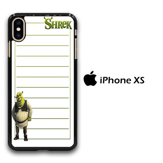 Shreek Paper Note iPhone Xs Case