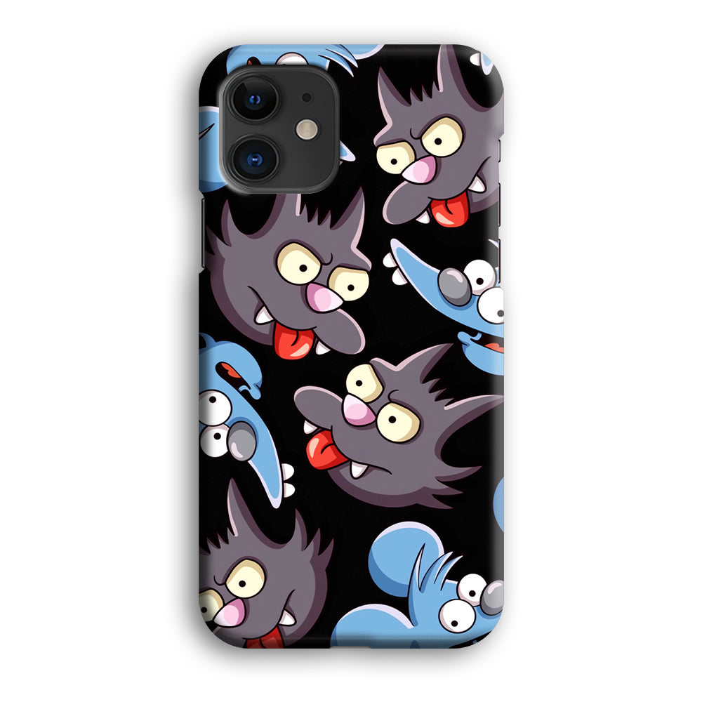 Simpson Snowball Cat iPhone 12 Case