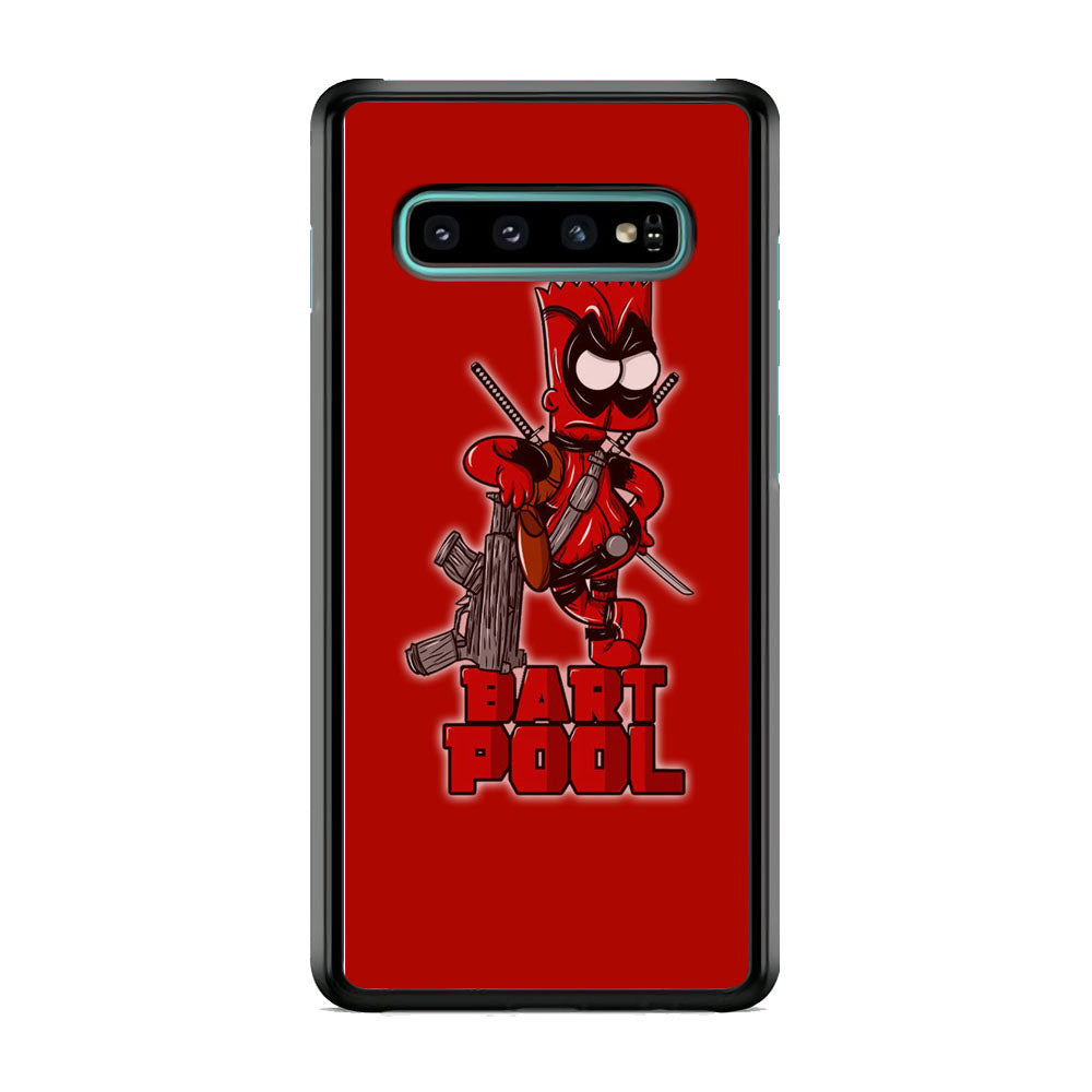 Simpson Bart Deadpool Samsung Galaxy S10 Case