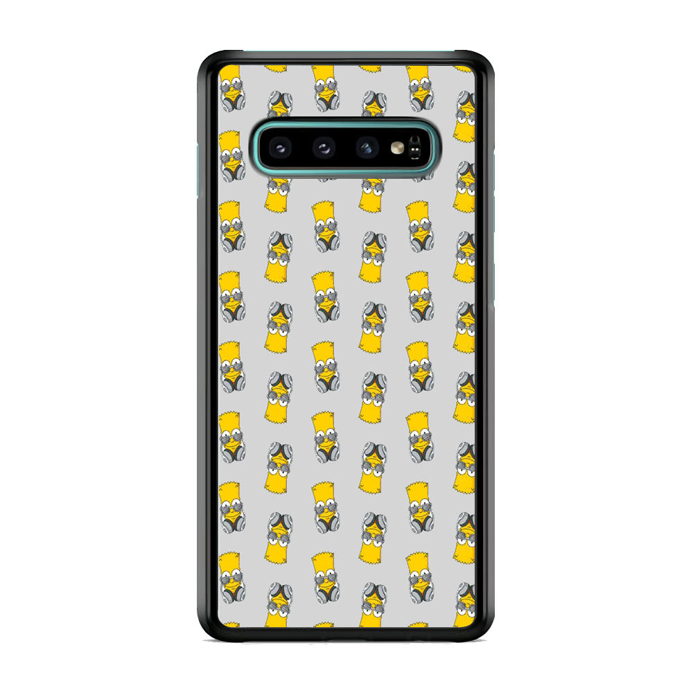Simpson Doodle Head Earphone Samsung Galaxy S10 Case